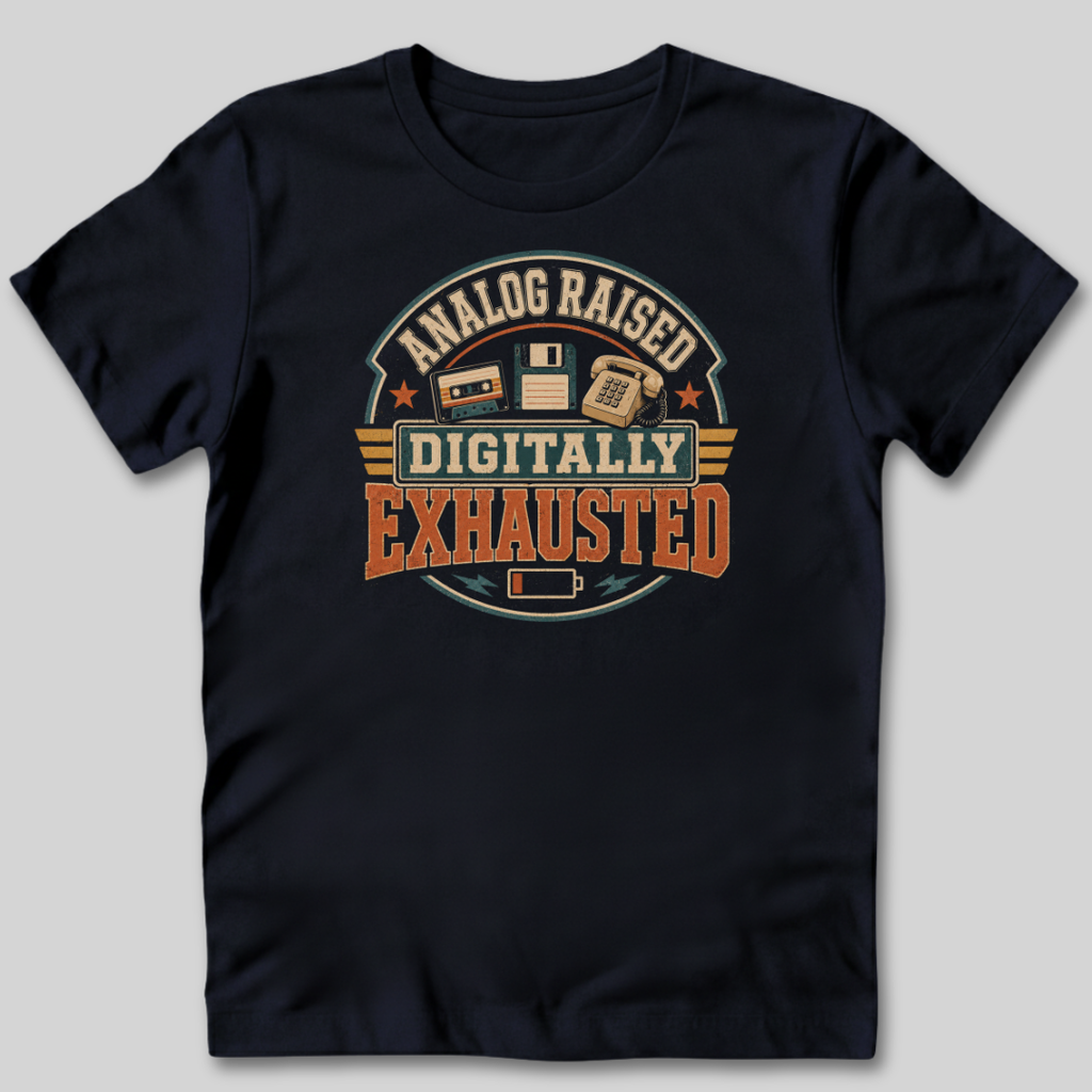 Analog Raised Digitally Exhausted T-Shirt