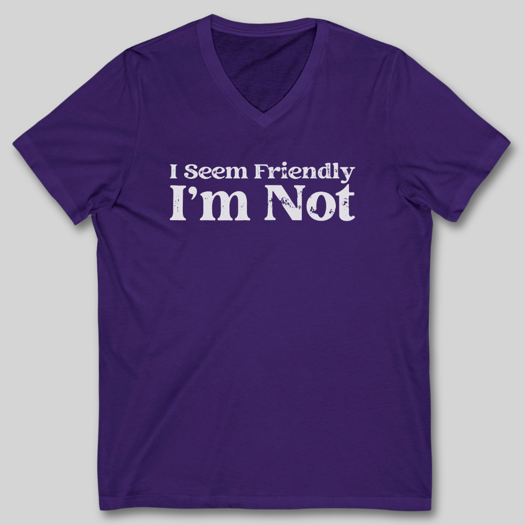 I Seem Friendly V-Neck T-Shirt