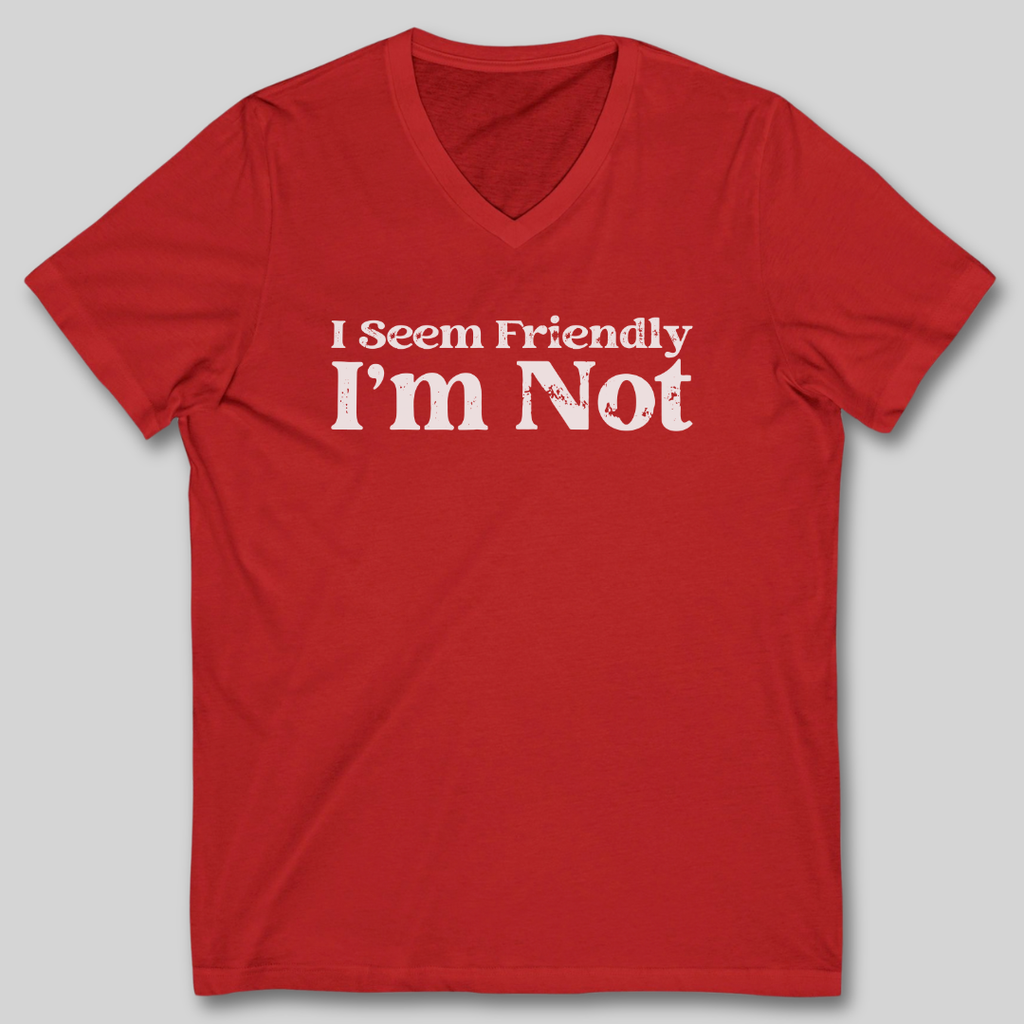 I Seem Friendly V-Neck T-Shirt