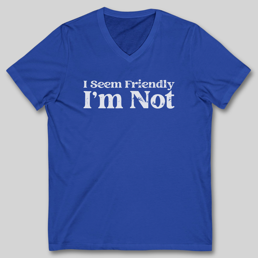 I Seem Friendly V-Neck T-Shirt