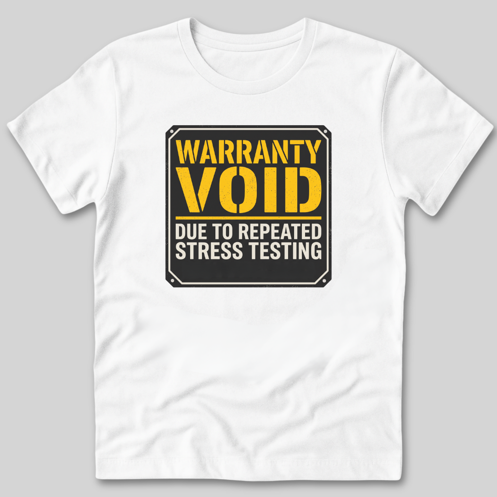 Warranty Void Due To Stress Testing T-Shirt